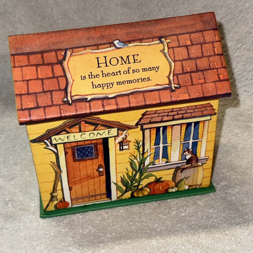1995 Better Homes Gardens Heart Home Recipe Card Organizer Box Hallmark Dividers